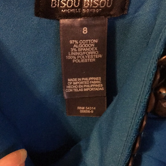 Bisou Bisou Blue Beaded Top Dress - Picture 3 of 8